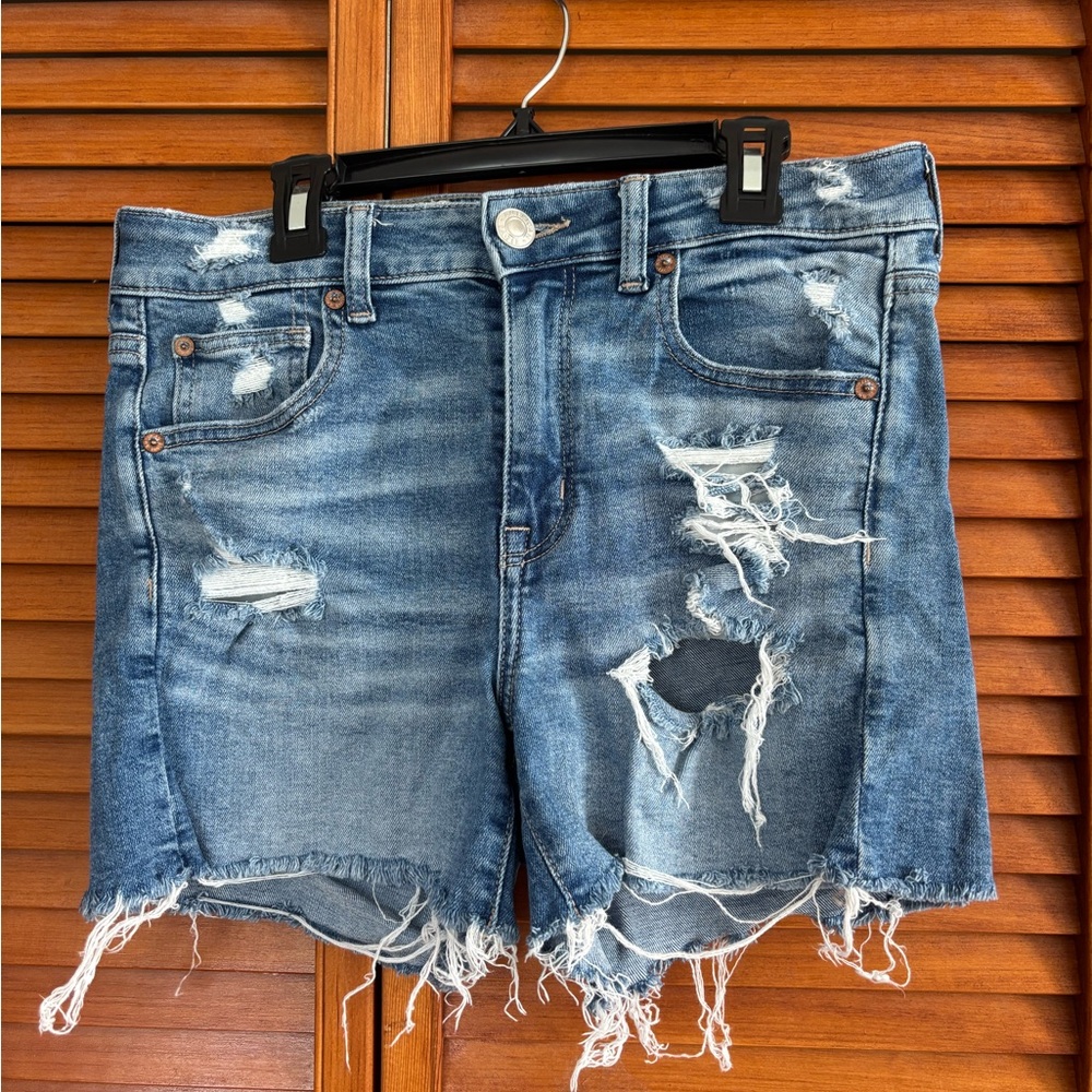 American Eagle Outfitters Ripped Blue Jean Shorts